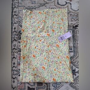 wild fable Yellow Floral Midi Skirt